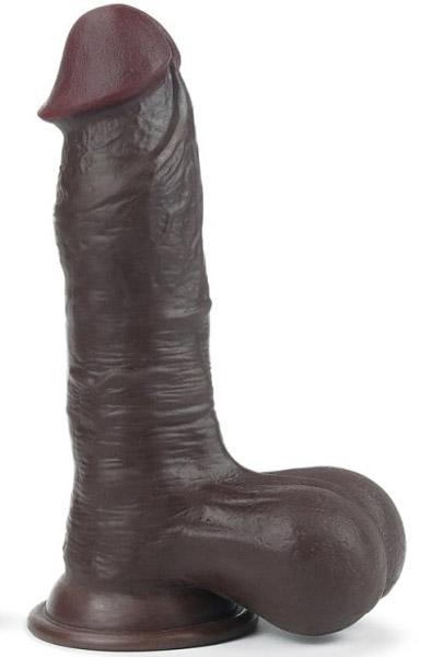 Sliding Skin Dual Layer Dong Brown 19,5cm Dildo
