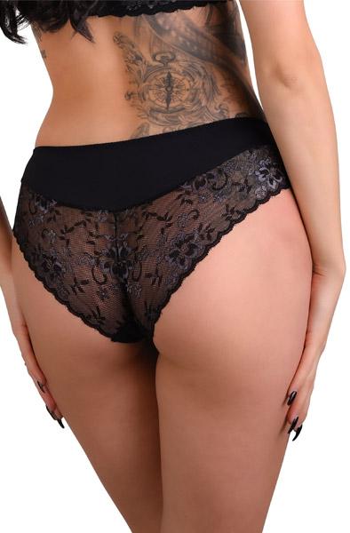 Floral Lace Hiphugger Black L/XL Spetstrosa