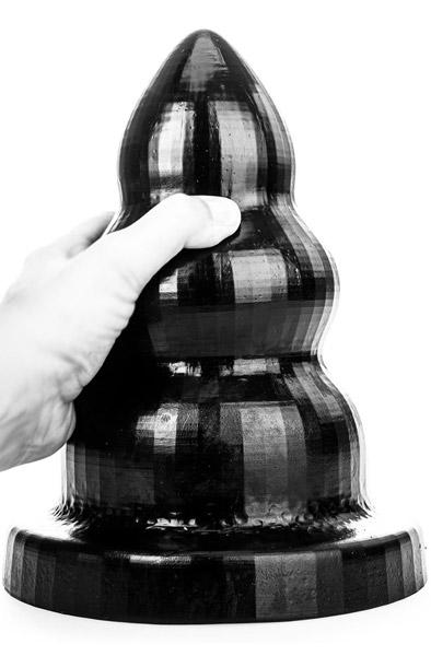 All Black Triple Pleasure Large XL Buttplug