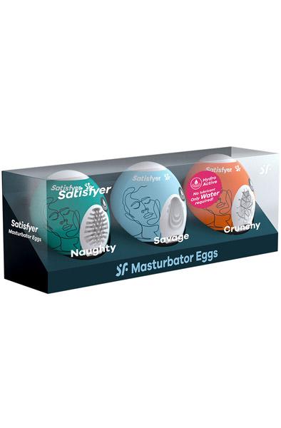 Masturbator Egg 3-pack Naughty, Savage, Crunchy Onaniägg