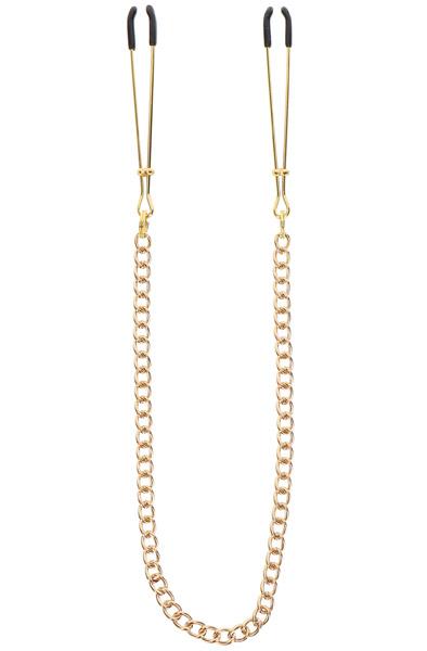 Taboom Tweezers With Chain Gold Bröstklämmor med kedja