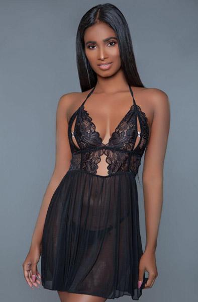 BeWicked Cosette Babydoll Black XXXL Babydoll