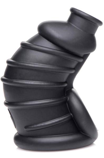 Master Series Silicone Cock Cage Black Kyskhetsbur