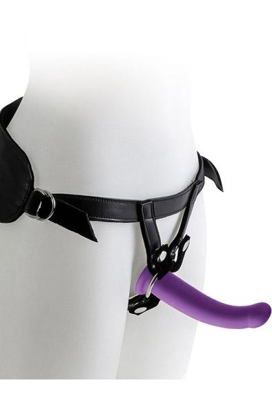 Virgite Harness With Purple Dildo Medium Strap-on med sele