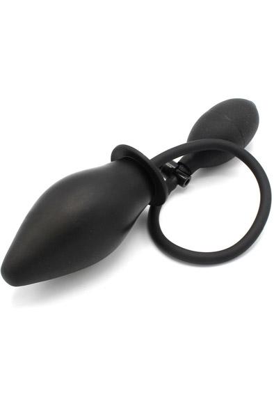Kiotos Inflated Anal Spade Plug Black Uppblåsbar analplugg