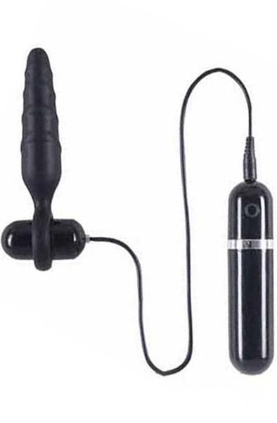 Vibration Silicone Plug 10-Vibrations Analplugg med vibrator