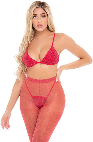 Tall Order 3-pcs Set Red O/S Sexiga underkläder