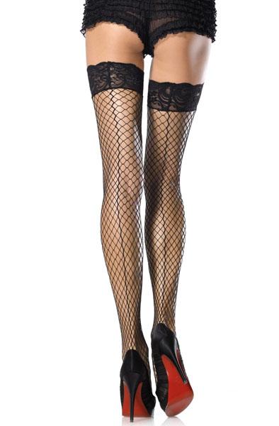 Stay Up Lace Top Thigh Highs Black O/S Strumpbyxor