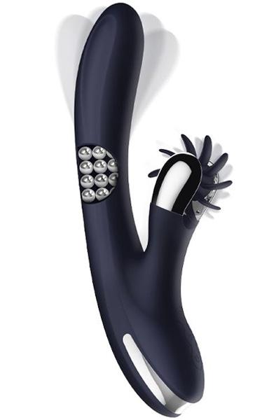 Royalspace Vibe With Rotating Tongues & Internal Beads Vibrator med slickhjul