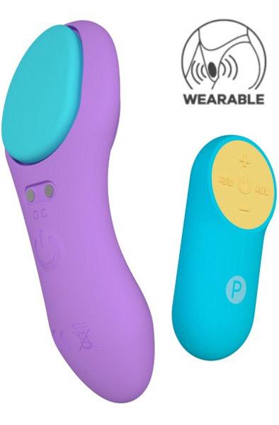 Panty Vibrator With Remote Control Purple Trosvibrator