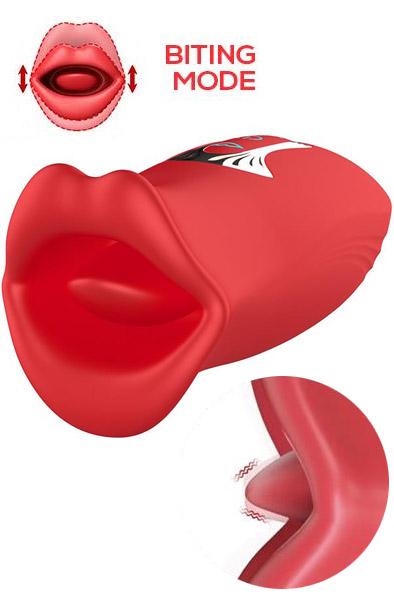 Ember Licking & Vibrating Mouth Shape Massager Klitorisstimulator