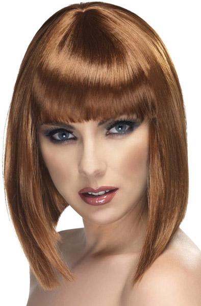 Glam Short Wig Brown Peruk