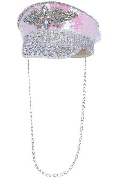 Fever Deluxe Sequin & Pearl Bride Captains Hat Rollspel & Maskerad