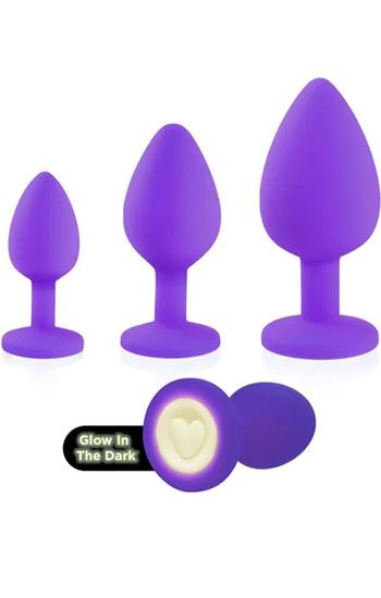 Heart Light Silicone Anal Training Kit Analpluggar paket