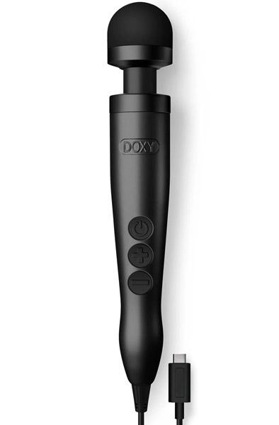 Doxy 3 USB-C Wand Vibrator Matte Black Magic Massager Wands
