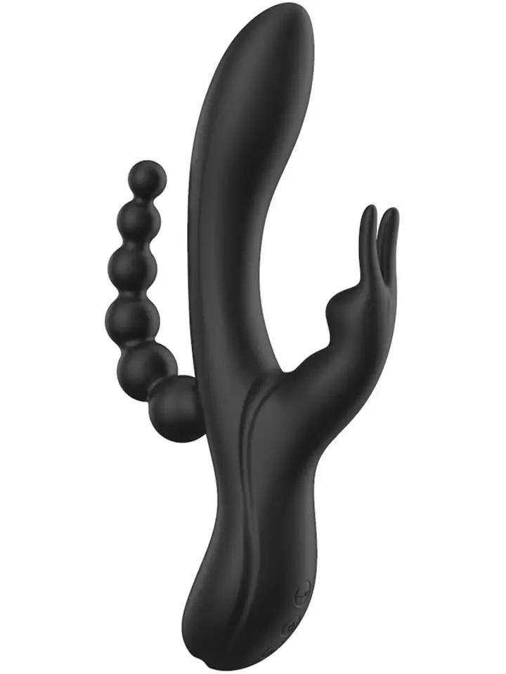 Noir Euphoria Liquid Silicone Triple Pleasure Rabbitvibrator