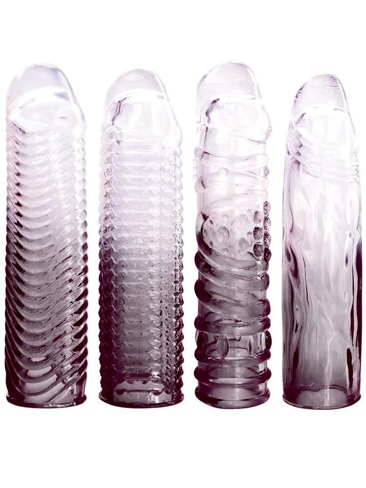 Massive 4-In-1 Extension Sleeve Pack Penisförlängare/Sleeve
