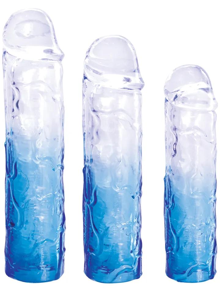 Massive 3-In-1 Extension Sleeve Pack Blue Penisförlängare/Sleeve