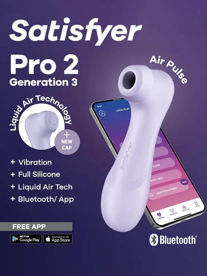 Satisfyer Pro 2 Gen. 3 With Liquid Air & Bluetooth App Purple Lufttrycksvibrator