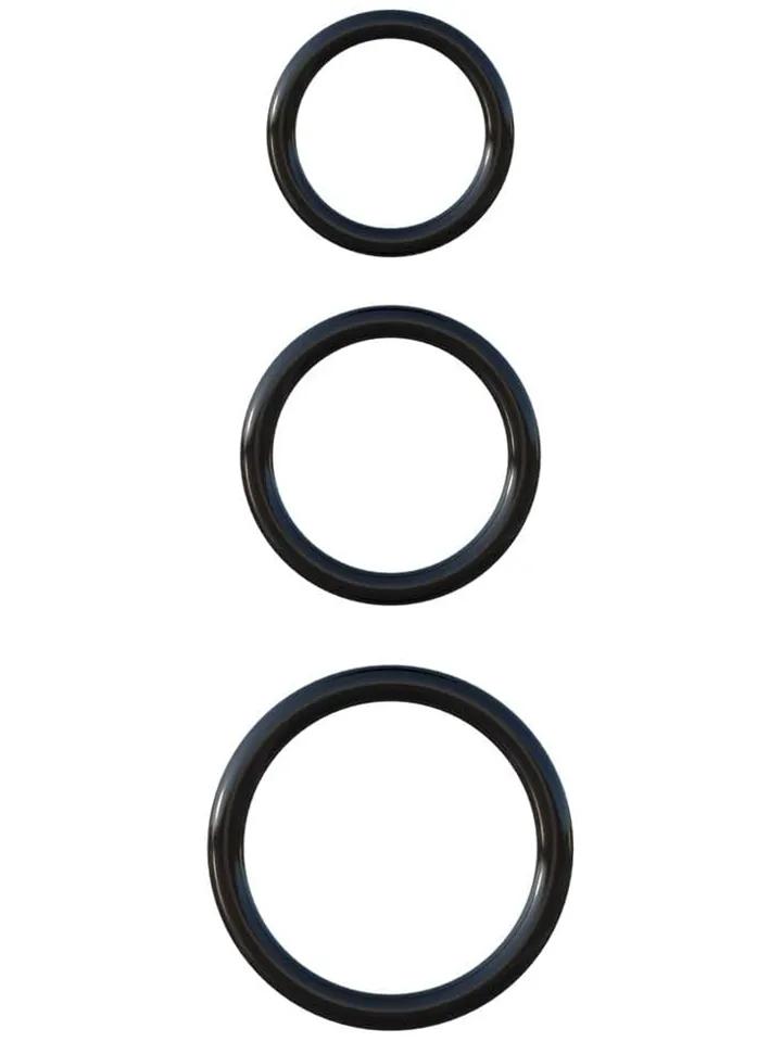 Pipedream Silicone 3-ring Stamina Set Penisringar paket