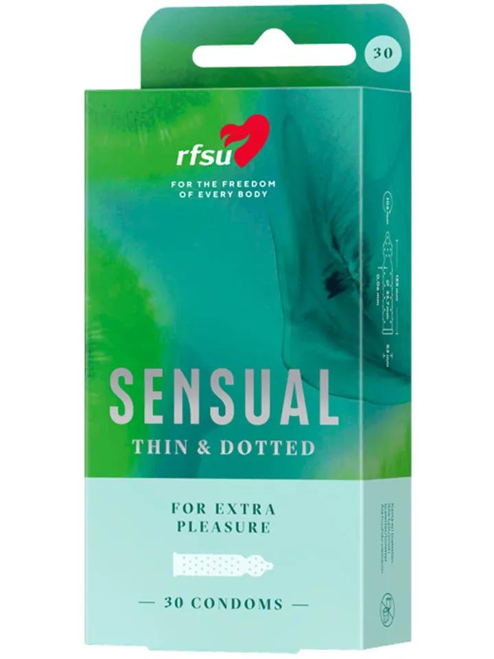 RFSU Sensual (Näkken) Kondomer 30-pack Knottriga kondomer