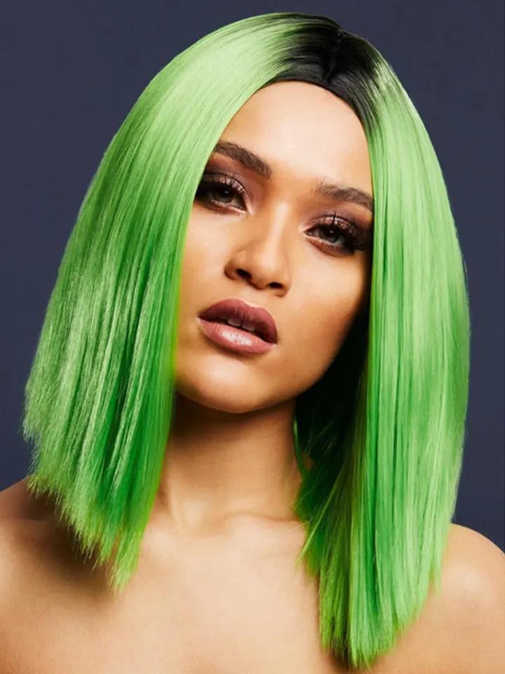 Fever Kylie Wig Two Toned Blend Lime Green Peruk