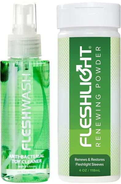 Fleshlight FleshWash + Renewing Powder Paketerbjudande