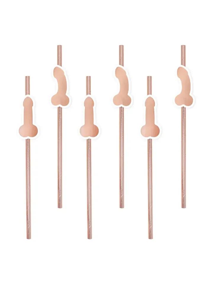 Rosé Penis Party Straws 8-pack Sugrör