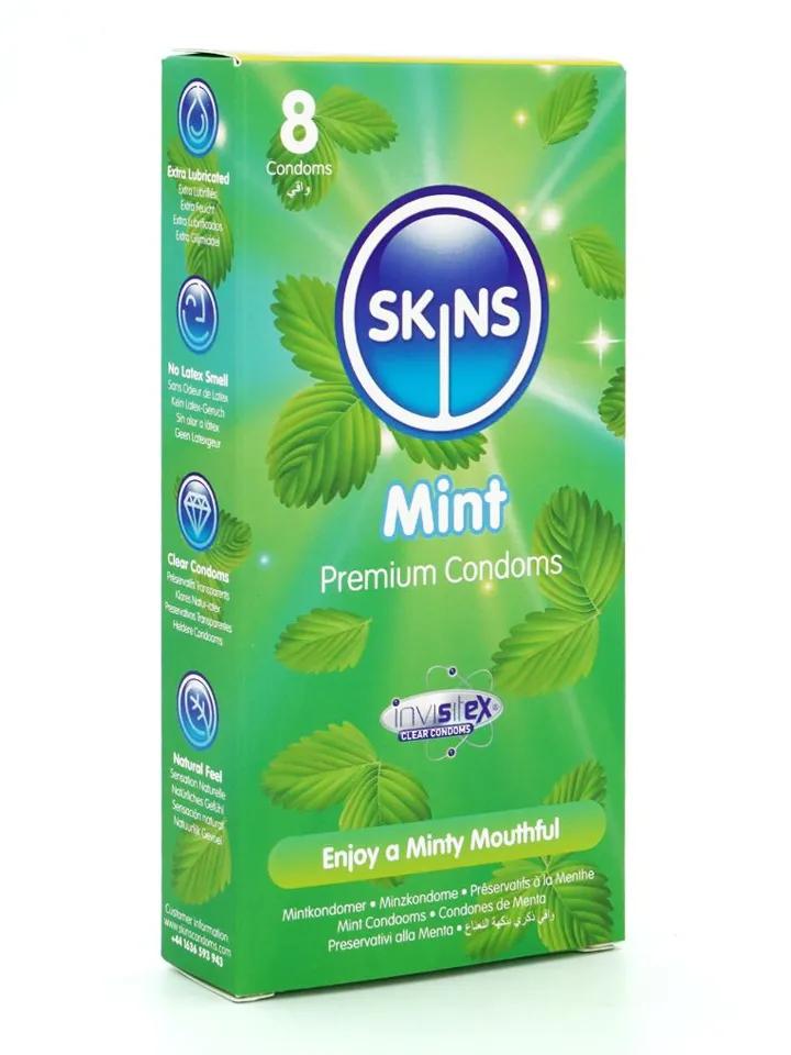 Skins Mint Condoms 8-pack Smaksatta kondomer