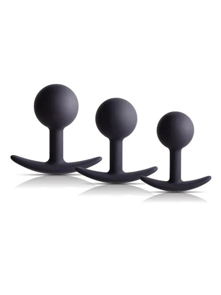 Silicone Anal Kit With Weighted Ball Analpluggar paket