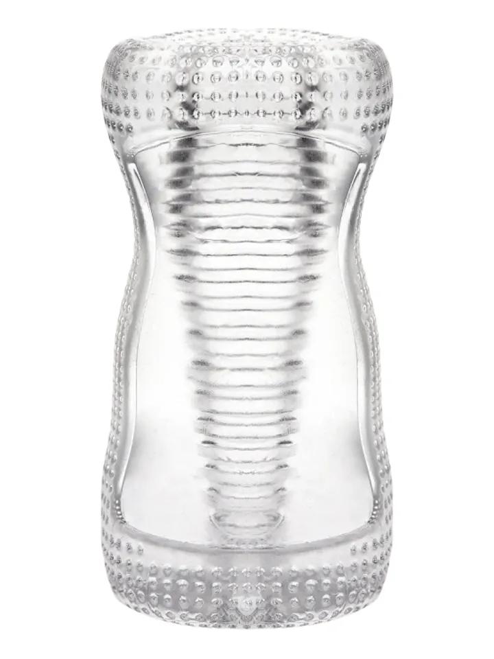 Ice Girl Clear Striated Masturbator Stroker