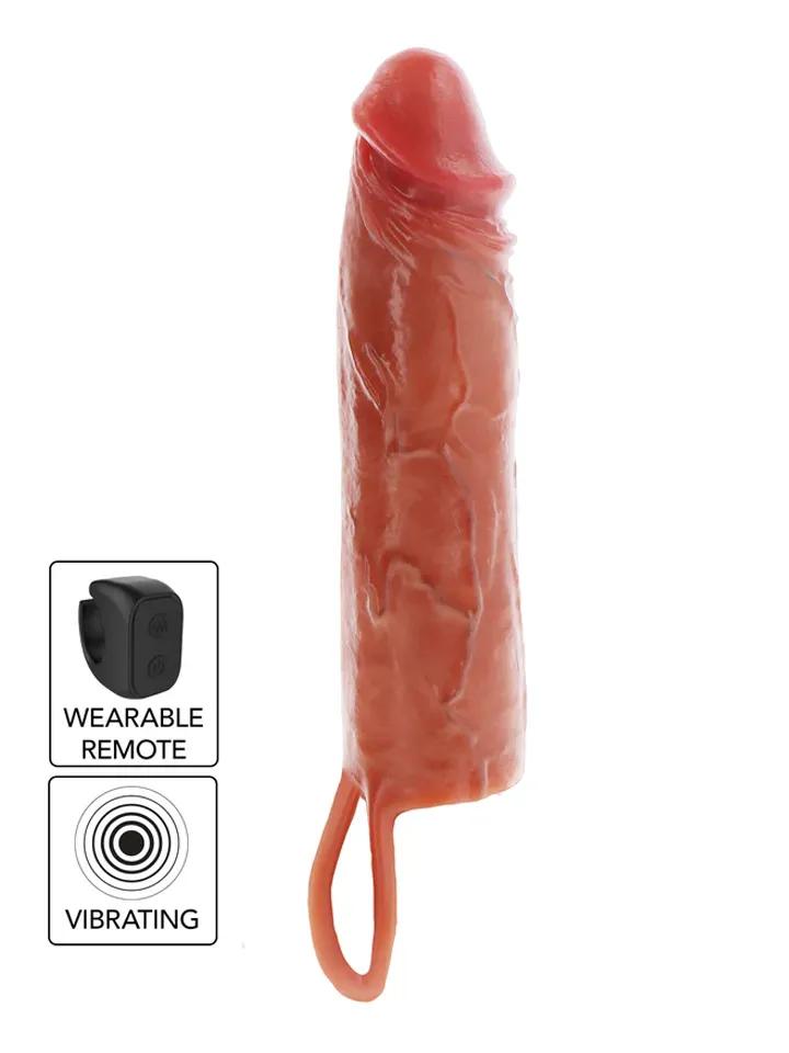 Hydrated Skin Penis Sleeve Vibrating 20 cm Penisförlängare/Sleeve med vibrator