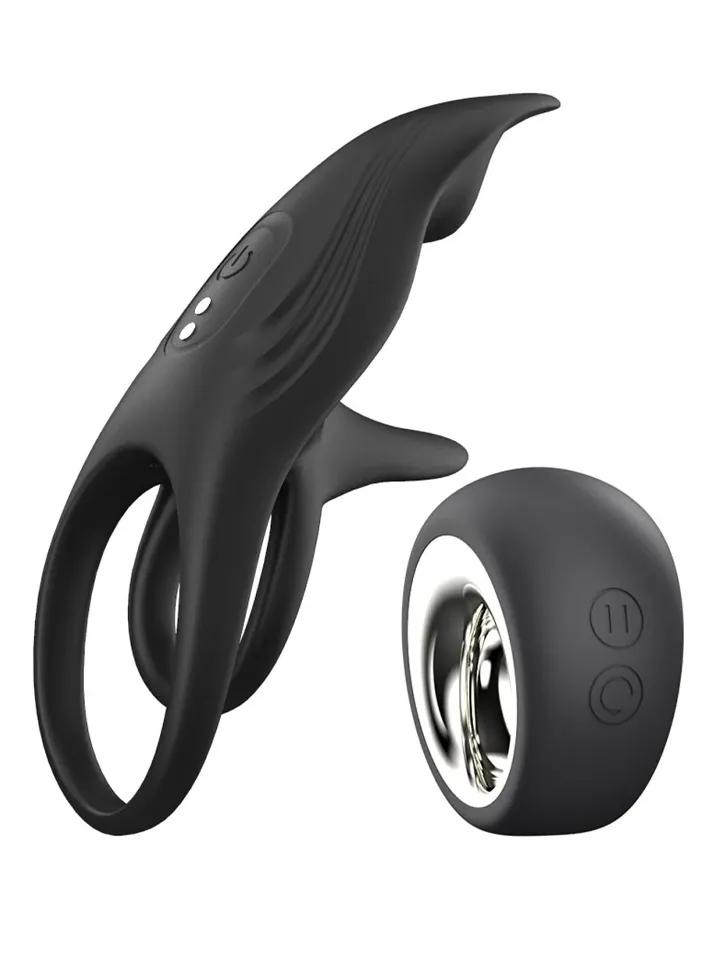 Duet Pulse C-ring With Remote Penisring med vibrator