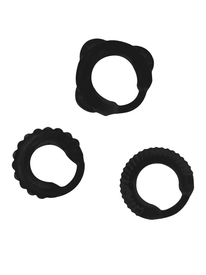 Addicted Toys Penis Ring Set Black Penisringar paket