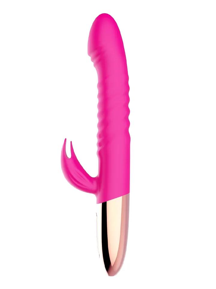 Thrusting & Heating 10 Functions Vibrator Rabbitvibrator med värme