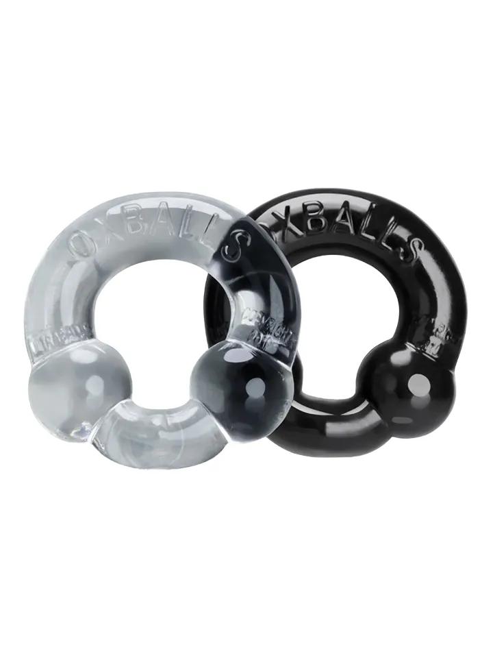 Oxballs Ultraballs Cock Rings Black & Clear Penisringar paket