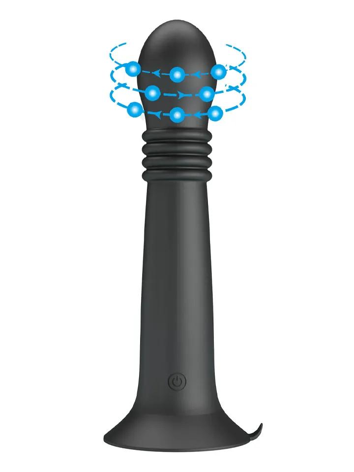 Stellan Thrusting & Rotating Wand Massager 23 cm Dildo med vibrator
