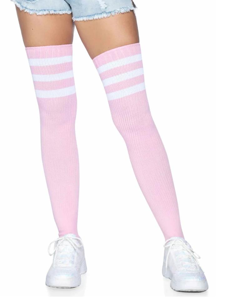 Athlete Over The Knee Socks Light Pink O/S Strumpor