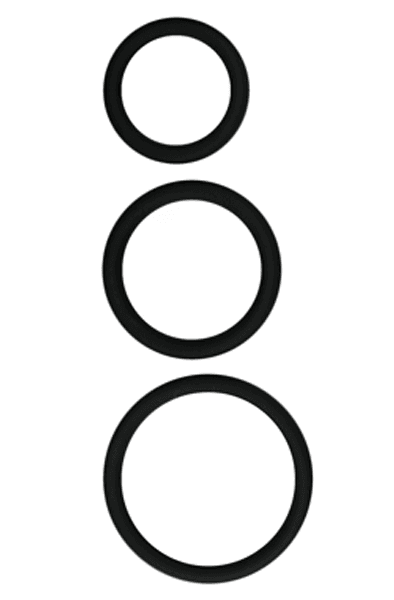 Easytoys Cockring Set Three Size Black Penisringar paket