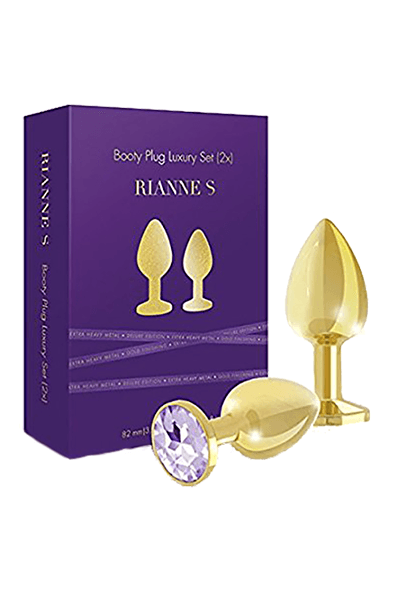 RIANNE S Booty Plug Luxury Set 2x Gold Analpluggar paket