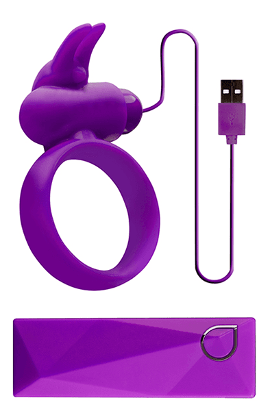 Abia Gelos Purple Penisring med vibrator