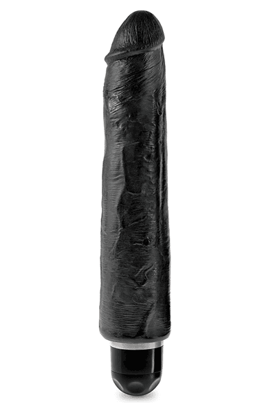 Pipedream King Cock Vibrating Stiffy Black 26 cm Dildo med vibrator