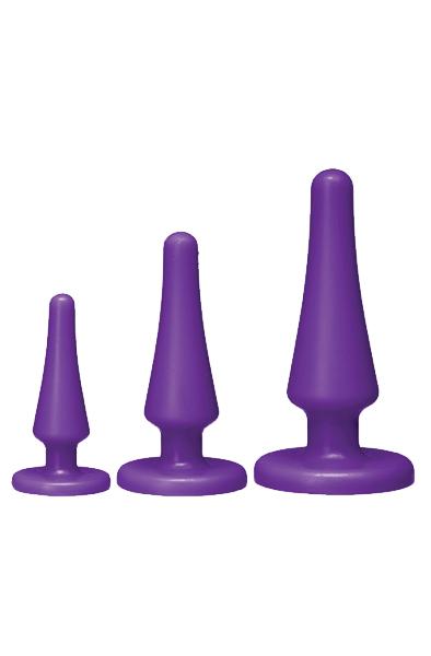 Doc Johnson American Pop! Launch! Anal Trainer Set Purple Analpluggar paket