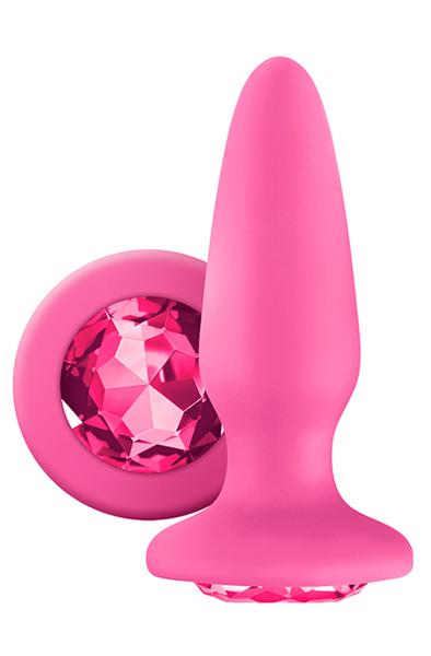 NS Novelties Pink Butt Plug With Sparkling Gem Analplugg