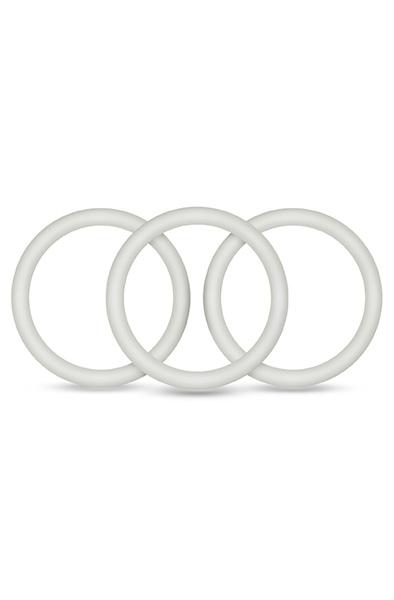 VS1 Cock Rings Medium White Glows In The Dark Penisringar paket