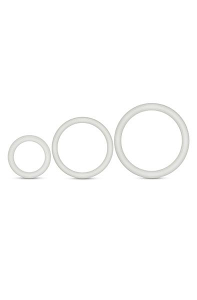 VS4 Cock Ring Set White Glows In The Dark Penisringar paket
