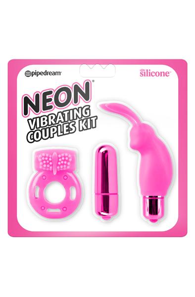 Pipedream Neon Vibrating Kit Pink Paket för par