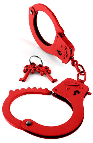 Pipedream Fetish Fantasy Designer Metal Handcuffs Red Handklovar