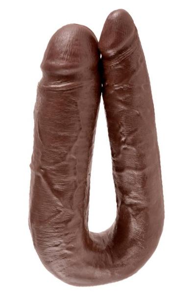 Pipedream King Cock U-Shaped Large Double Trouble Brown 44cm Dubbeldildo
