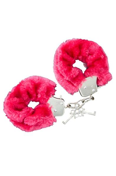 Guilty Pleasure Furry Handcuffs Red Handbojor med fluff